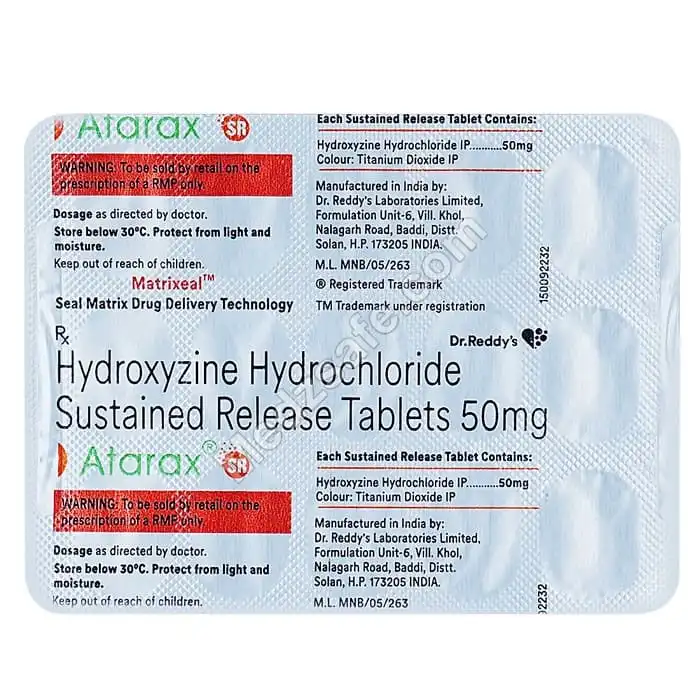 Atarax 50 Mg (Hydroxyzine)