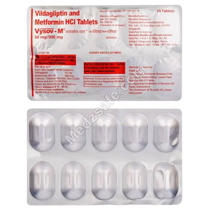 Vysov-M 50/500 Mg (Vildagliptin/Metformin)